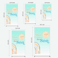 Aperturee Aperturee Rainbow Here Comes The Sun Baby Shower Rectangle Backdrop