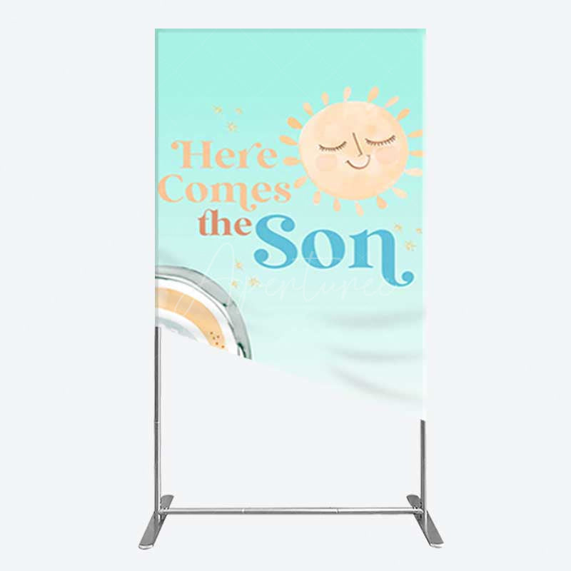 Aperturee Aperturee Rainbow Here Comes The Sun Baby Shower Rectangle Backdrop