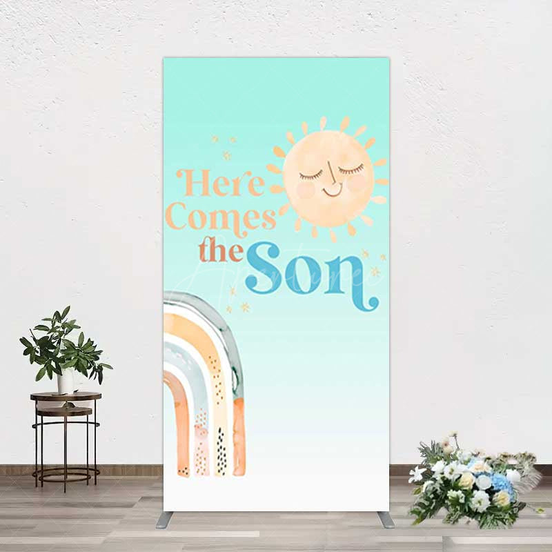 Aperturee Aperturee Rainbow Here Comes The Sun Baby Shower Rectangle Backdrop