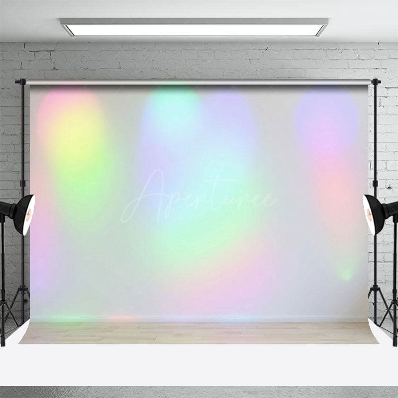 Aperturee - Aperturee Rainbow Irridescent Wall Bokeh Photography Backdrop