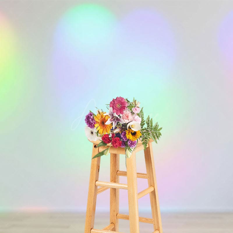 Aperturee - Aperturee Rainbow Irridescent Wall Bokeh Photography Backdrop