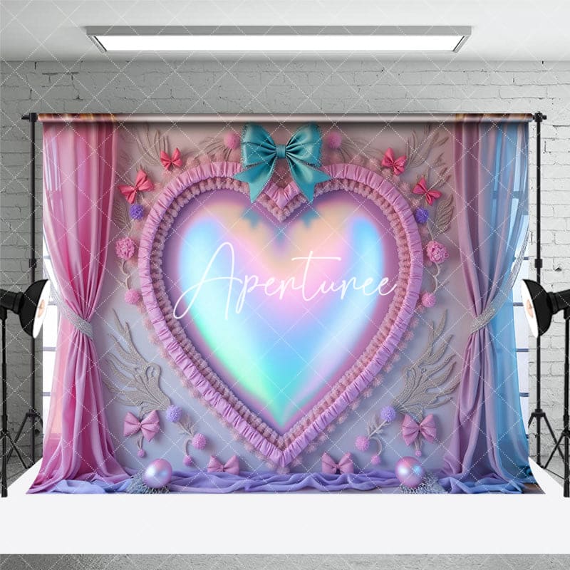 Aperturee - Aperturee Rainbow Princess Fairy Heart Mirror Room Set Backdrop