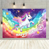 Aperturee Aperturee Rainbow Unicorn Birthday Backdrop Magical Fantasy Party Girly Photo Booth Background Decor