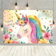 Aperturee Aperturee Rainbow Unicorn Birthday Backdrop Magical Fantasy Party Girly Photo Booth Background Decor