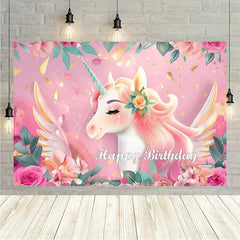 Aperturee Aperturee Rainbow Unicorn Birthday Backdrop Magical Fantasy Party Girly Photo Booth Background Decor