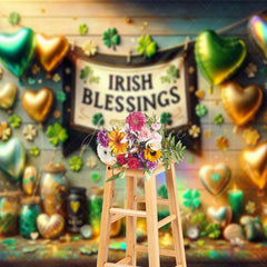 Aperturee - Aperturee Rainbow Wall Irish Blessings St Patricks Backdrop
