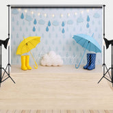 Aperturee - Aperturee Rainy Day Light Wooden Photography Combo Set Backdrop