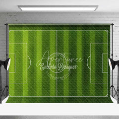 Aperturee - Aperturee Realistic Green Grass Soccer Field Backdrop Sports Theme Photography Background for Birthday Party Game Day