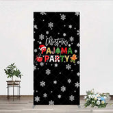 Aperturee - Aperturee Rectangle Backdrop Christmas Pajama Party Winter Gingerbread Man Cocoa Snowflake Rectangle Cover
