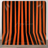 Aperturee - Aperturee Red And Black Stripes Backdrop For Halloween Decor