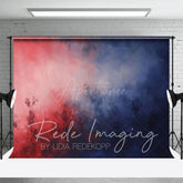 Aperturee - Aperturee Red Blue Foggy Mystic Florals Fine Art Photo Backdrop