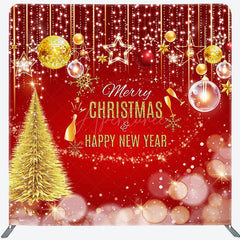 Aperturee - Aperturee Red Bokeh Merry Christmas Happy New Year Backdrop