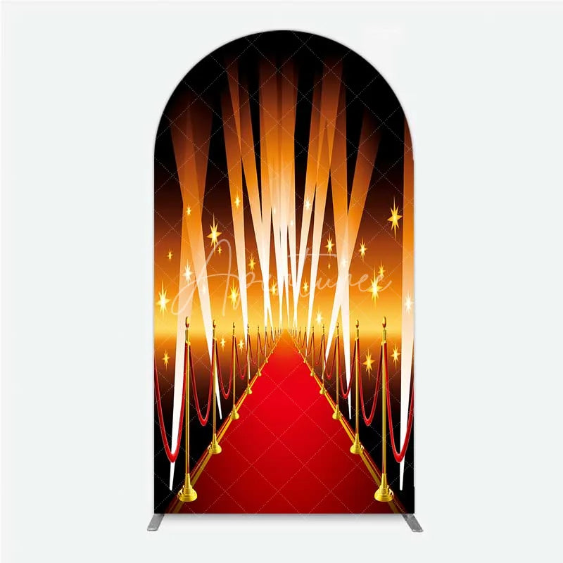 Aperturee - Aperturee Red Carpet Arch Backdrop Hollywood Movie Night VIP Star Party Decoration