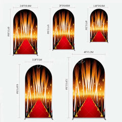 Aperturee - Aperturee Red Carpet Arch Backdrop Hollywood Movie Night VIP Star Party Decoration