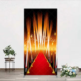 Aperturee - Aperturee Red Carpet Rectangle Backdrop Hollywood Movie Night VIP Star Party Decoration