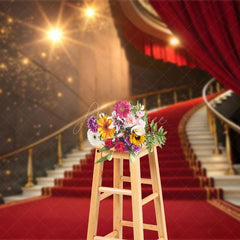 Aperturee - Aperturee Red Carpet Stage Lights Steps Shiny Welcome Backdrop