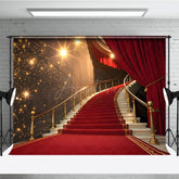 Aperturee - Aperturee Red Carpet Stage Lights Steps Shiny Welcome Backdrop