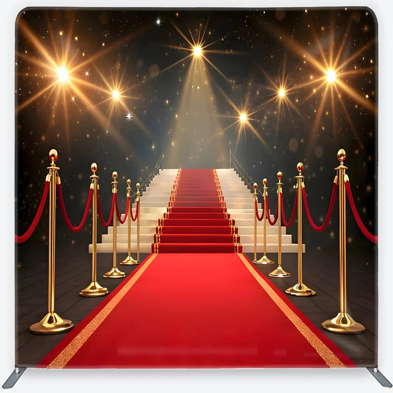 Aperturee - Aperturee Red Carpet Tension Fabric Backdrop Hollywood Grand Entrance Luxury Event Background