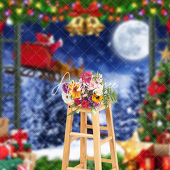 Aperturee - Aperturee Red Curtain Christmas Eve Holiday Party Backdrop