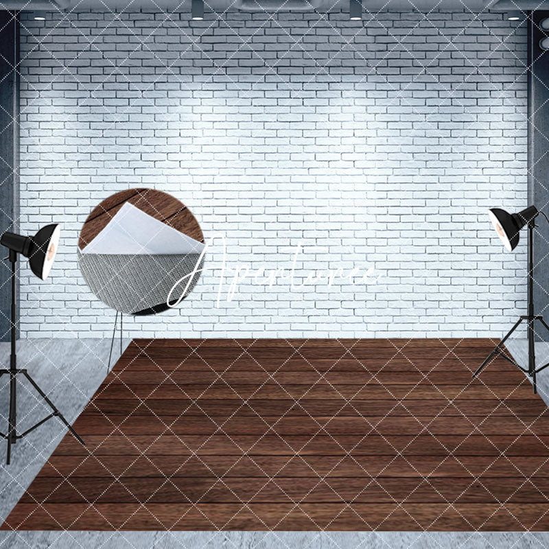 Aperturee - Aperturee Red Curtain Green Wall Christmas Room Set Backdrop