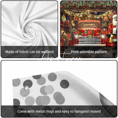 Aperturee - Aperturee Red Festive Santa Christmas Vibe Garage Door Banner