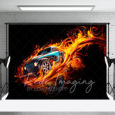 Aperturee - Aperturee Red Fiery Need For Speed Sport Photography Backdrop