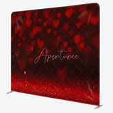 Aperturee - Aperturee Red Heart Bokeh Double Sided Backdrop Glitter Shimmer for Valentine’s Day Romantic Party Photo Booth Decor