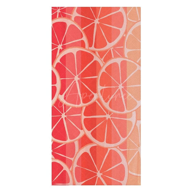 Aperturee - Aperturee Red Lemon Slices Fruit Summer Custom Name Beach Towel