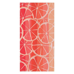 Aperturee - Aperturee Red Lemon Slices Fruit Summer Custom Name Beach Towel