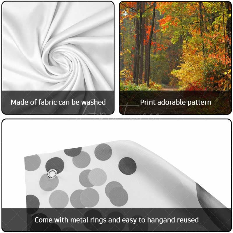 Aperturee - Aperturee Red Maple Forest Trod Autumn Garage Door Banner