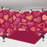 Aperturee - Aperturee Red Painted Love Valentines Day Room Set Backdrop