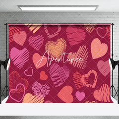 Aperturee - Aperturee Red Painted Love Valentines Day Room Set Backdrop