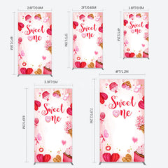 Aperturee - Aperturee Red Pink Candyland Desserts Sweet One Rectangle Backdrop