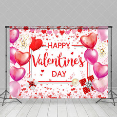 Aperturee - Aperturee Red Pink White Romantic Happy Valentines Day Backdrop