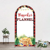 Aperturee - Aperturee Red Plaid Lighted Flapjacks Flannel Arch Backdrop