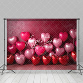 Aperturee - Aperturee Red Romantic Love Balloon Valentines Day Backdrop