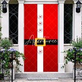 Aperturee - Aperturee Red Santa Claus Cloth Belt Merry Christmas Door Cover