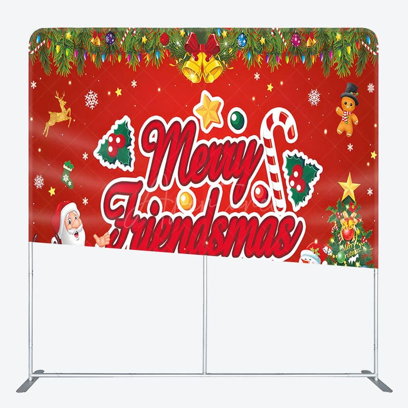 Aperturee - Aperturee Red Santa Tree Snowy Merry Xmas Pillow Case Backdrop