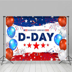 Aperturee - Aperturee Red White Blue Balloon Normandy Landings D Day Backdrop