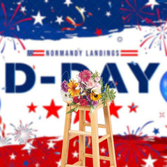 Aperturee - Aperturee Red White Blue Balloon Normandy Landings D Day Backdrop