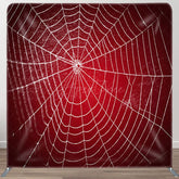 Aperturee - Aperturee Red White Super Spider Wab Square Tension Backdrop