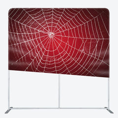 Aperturee - Aperturee Red White Super Spider Wab Square Tension Backdrop