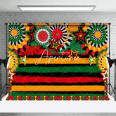Aperturee - Aperturee Red Yellow Green Stars Black History Month Backdrop