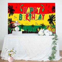 Aperturee - Aperturee Reggae Festival Palm Trees Happy Birthday Backdrop