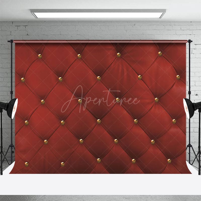 Aperturee - Aperturee Regular Burgundy Grid Photography Studio Backdrop