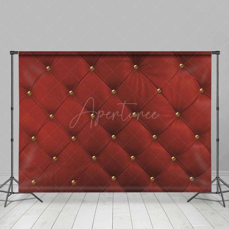 Aperturee - Aperturee Regular Burgundy Grid Photography Studio Backdrop