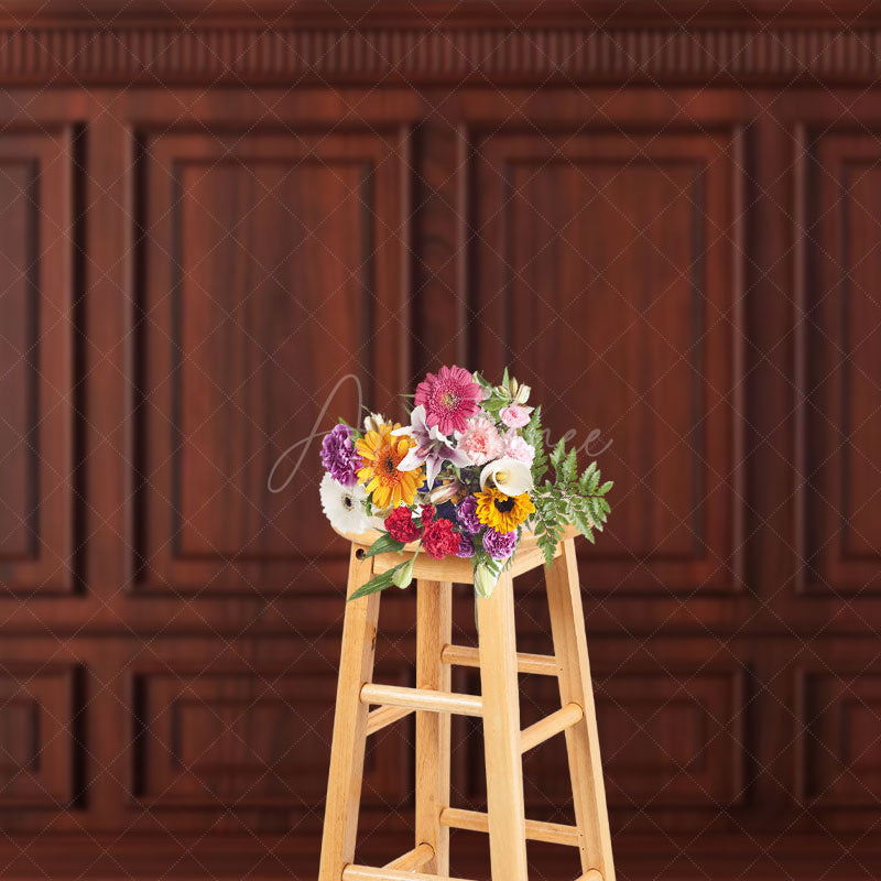 Aperturee - Aperturee Regular Wooden Grain Pattern Photography Backdrop