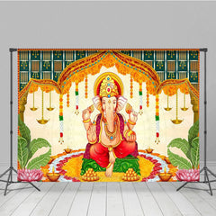 Aperturee - Aperturee Religious Elephant God Ganesh Chaturthi Backdrop