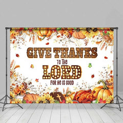 Aperturee - Aperturee Religious Thanksgiving Backdrop Give Thanks To The Lord Photography Background