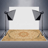 Aperturee - Aperturee Repeat Floral Persia Rug Rubber Floor Mat For Photo